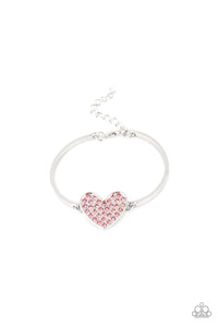 Paparazzi Accessories $5 Jewelry - Heart Stopping Shimmer Pink Bracelet