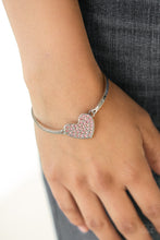 Load image into Gallery viewer, Paparazzi Accessories $5 Jewelry - Heart Stopping Shimmer Pink Bracelet